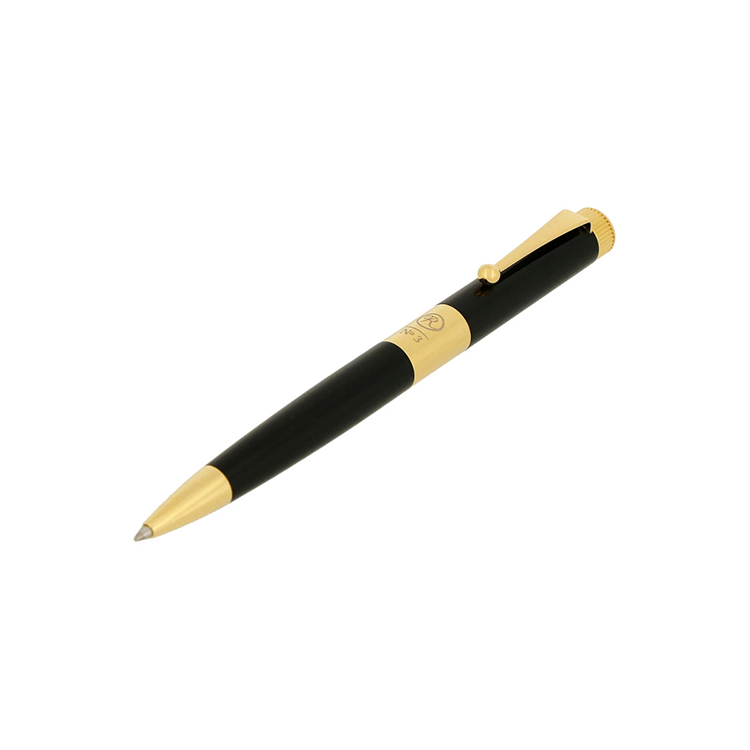 特価商品 ROMEO ボールペン No.3 細軸 ブラウン/ロジウムメッキ R-122 